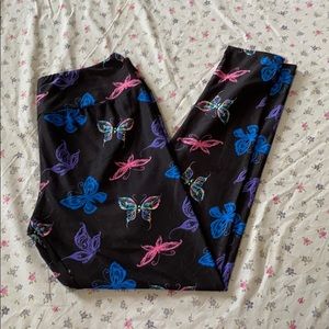 🌺Women’s Butterfly Print Black Leggings